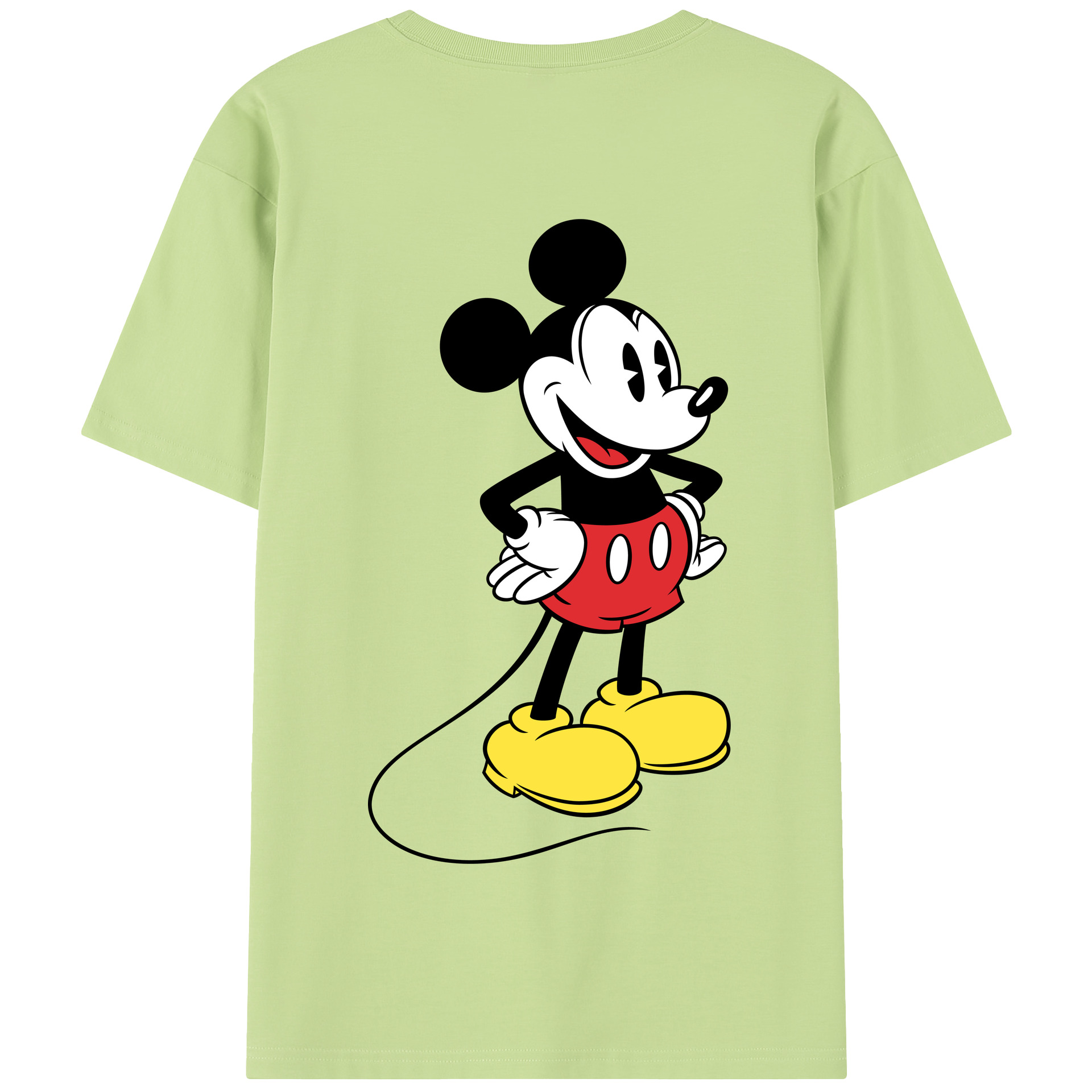 （画像用） ミッキーマウス Mickey Mouse 綿100％半袖Tシャツ（背面プリント）
